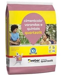 ARGAMASSA VARANDAS E QUINTAIS EXTERNA 20KG QUARTZOLIT