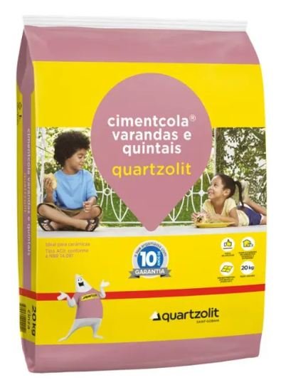 ARGAMASSA VARANDAS E QUINTAIS EXTERNA 20KG QUARTZOLIT