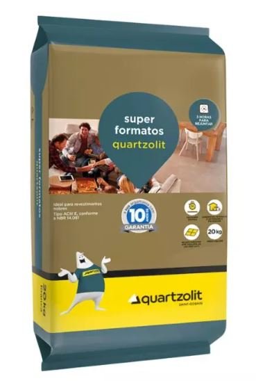 ARGAMASSA SUPER FORMATOS BRANCA  20KG QUARTZOLIT
