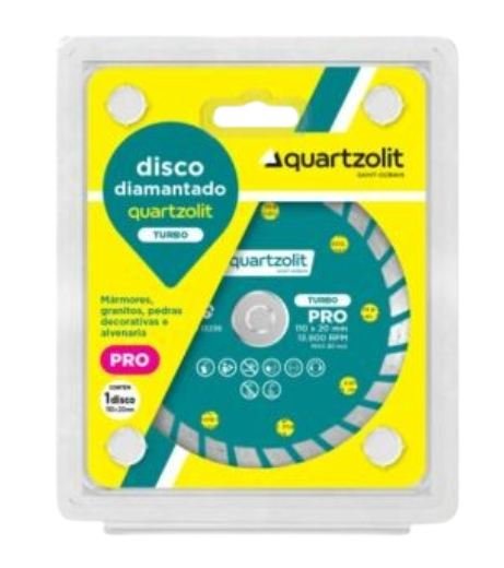 DISCO DIAMANTADO TURBO PRO 110X20MM QUARTZOLIT