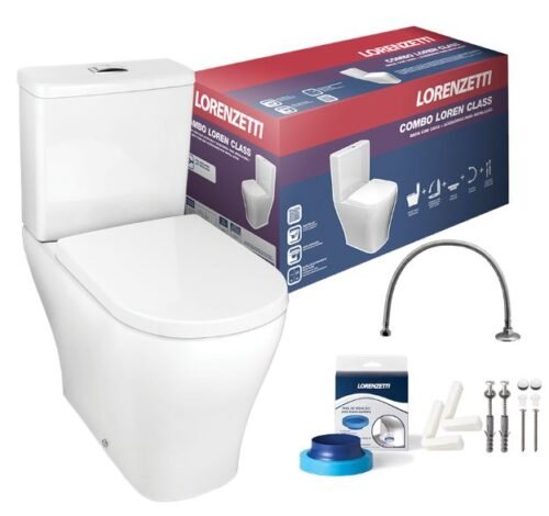 COMBO BACIA + CAIXA ACOPLADA LOREN CLASS BRANCA  LORENZETTI 7720005