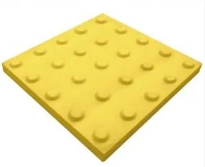 PISO TATIL ALERTA AMARELO 30X30CM 20MM UNIDADE (ENC)