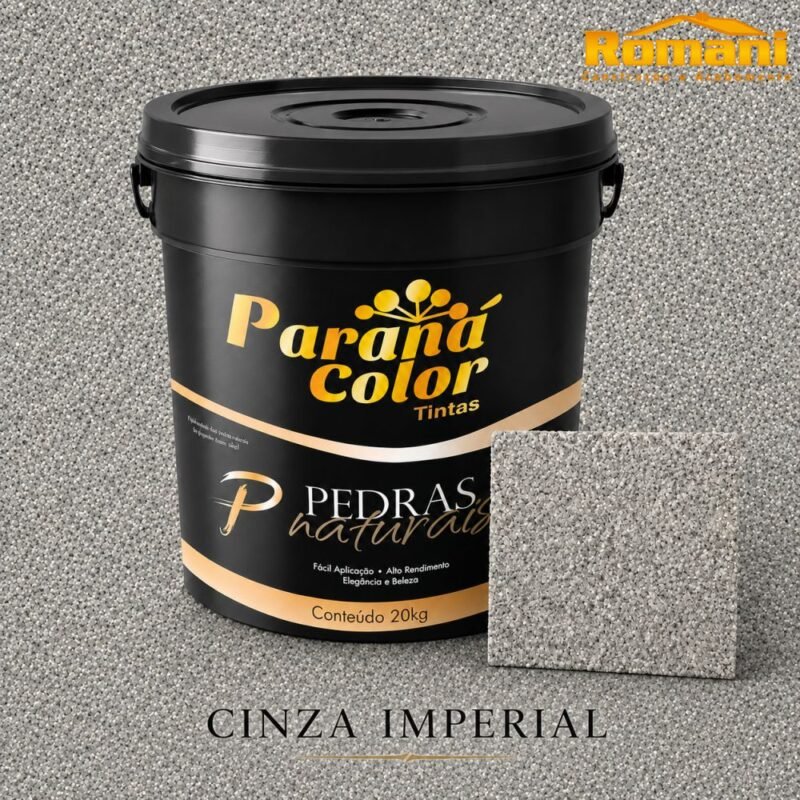 esmaga-916165 REVESTIMENTO ACRILICO PEDRAS NATURAIS 20KG CINZA IMPERIAL PARANA COLOR
