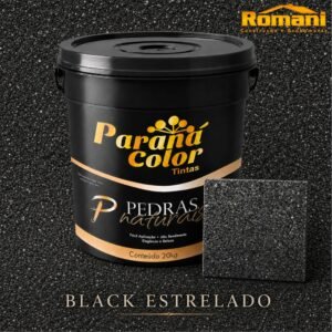 REVESTIMENTO ACRILICO PEDRAS NATURAIS 20KG BLACK ESTRELADO PARANA COLOR