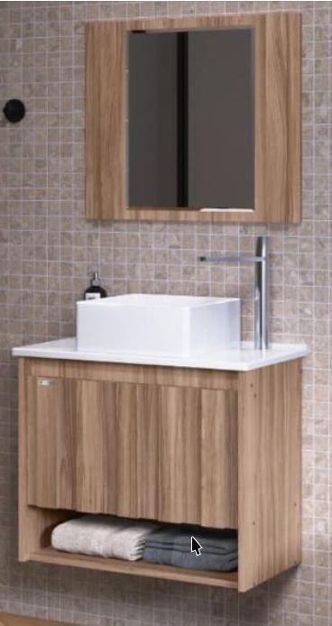 KIT GABINETE + ESPELHEIRA + CUBA QUINTO TREVISO 63CM RORATO